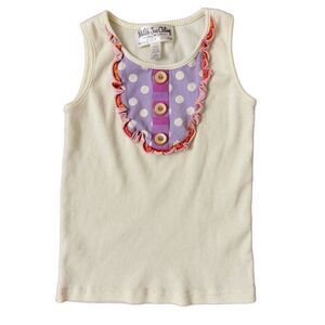 Matilda Jane Good Hart Heart Cream Pond Hill Cookie Dot Tank Top Size 8